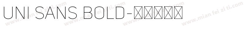 uni sans bold字体转换